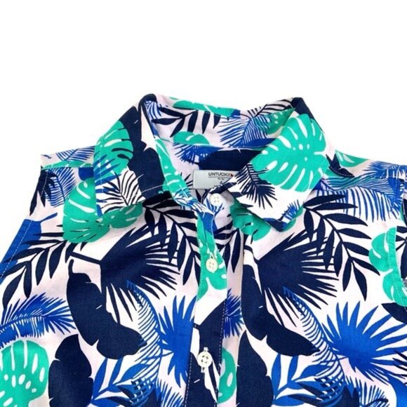 Untuckit Floral Palm Print Button Front Wrap Kenzie Dress - Picture 3 of 7